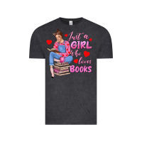 Vintage Black just a girl who loves books Vintage Tee - texasbilliewilder