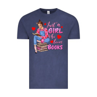 Vintage Denim just a girl who loves books Vintage Tee - texasbilliewilder
