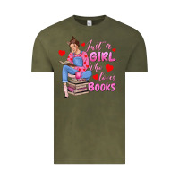 Just A Girl Who Loves Books Vintage Tee | Teevron