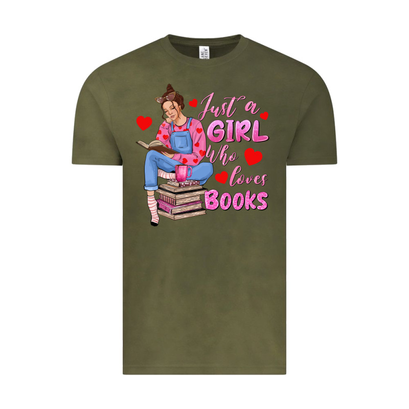 Just A Girl Who Loves Books Vintage Tee by texasbilliewilder | Teevron