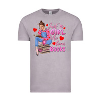 Vintage Zinc just a girl who loves books Vintage Tee - texasbilliewilder