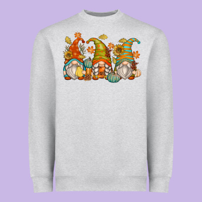 Fall Gnomes Heavyweight Sweatshirt Designed By Zillion Design Studio