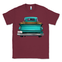 Burgundy western truck back view Classic Tee - FaDigitalArtStudio