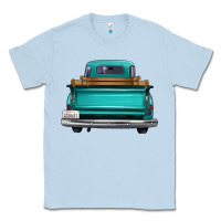Dusty Blue western truck back view Classic Tee - FaDigitalArtStudio