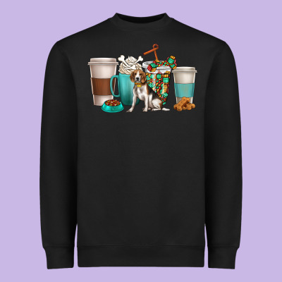Beagle Dog Coffee Cups Heavyweight Sweatshirt Designed By Texasbilliewilder