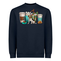 Navy beagle dog coffee cups Heavyweight Sweatshirt - texasbilliewilder