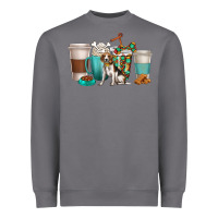 Storm beagle dog coffee cups Heavyweight Sweatshirt - texasbilliewilder
