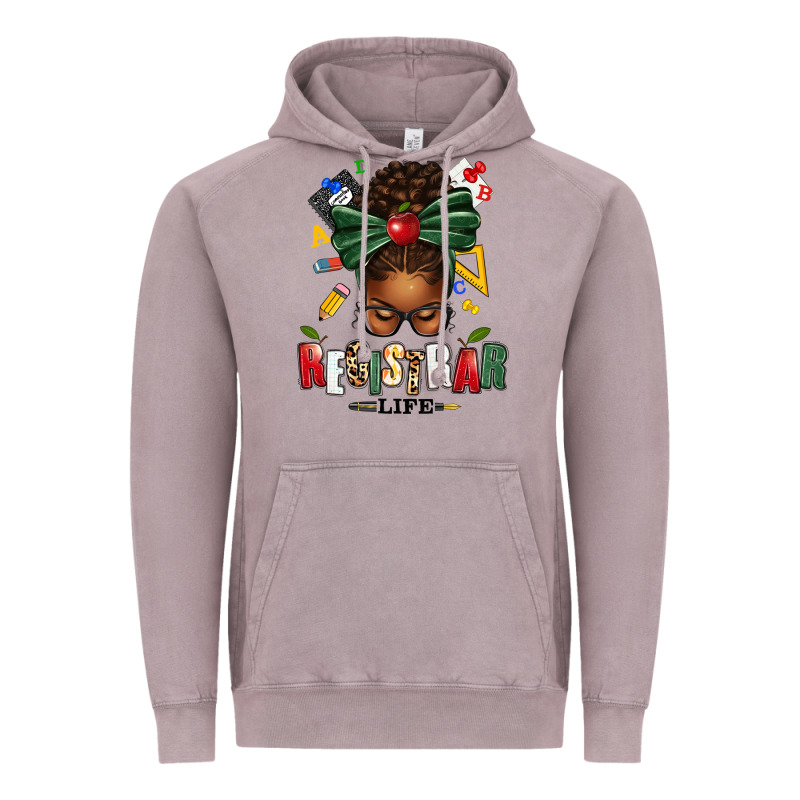 Registrar Life Afro Messy Bun Vintage Hoodie by texasbilliewilder | Teevron