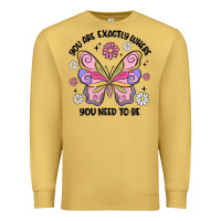 Antique Gold you are exactly where you need to be Premium Sweatshirt - MaliasSmallBusiness
