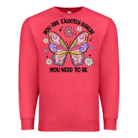 Cardinal you are exactly where you need to be Premium Sweatshirt - MaliasSmallBusiness