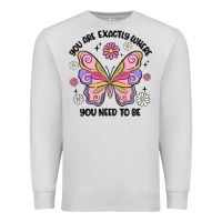 Dove Grey you are exactly where you need to be Premium Sweatshirt - MaliasSmallBusiness
