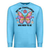 Ocean Blue you are exactly where you need to be Premium Sweatshirt - MaliasSmallBusiness