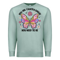 Seafoam you are exactly where you need to be Premium Sweatshirt - MaliasSmallBusiness