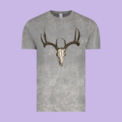 Deer Skull Vintage Tee Designed By Ranaportraitstore
