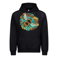 Black leopard honeycomb with bee Urban Hoodie - Artiststas
