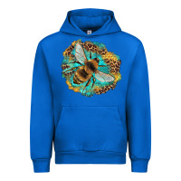 Cobalt leopard honeycomb with bee Urban Hoodie - Artiststas