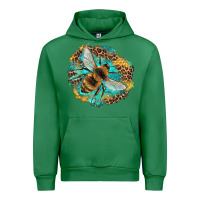 Emerald leopard honeycomb with bee Urban Hoodie - Artiststas