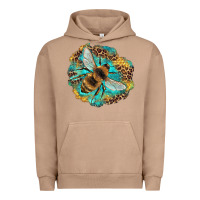 Pigment Burro leopard honeycomb with bee Urban Hoodie - Artiststas