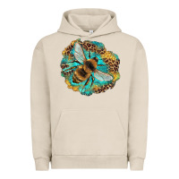 Pigment French Oak leopard honeycomb with bee Urban Hoodie - Artiststas