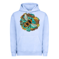Pigment Grape Ice leopard honeycomb with bee Urban Hoodie - Artiststas
