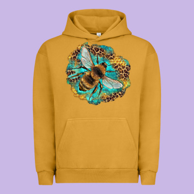 Leopard Honeycomb With Bee Urban Hoodie Designed By Artiststas