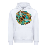 White leopard honeycomb with bee Urban Hoodie - Artiststas
