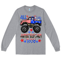 Heather Grey all american boy Long Sleeve Tee - HRA Design Shop