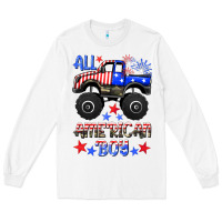White all american boy Long Sleeve Tee - HRA Design Shop