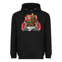 Black Christmas truck Heavyweight Hoodie - BarkalooDesign