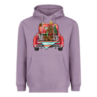 Lavender Christmas truck Heavyweight Hoodie - BarkalooDesign