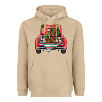 Mushroom Christmas truck Heavyweight Hoodie - BarkalooDesign