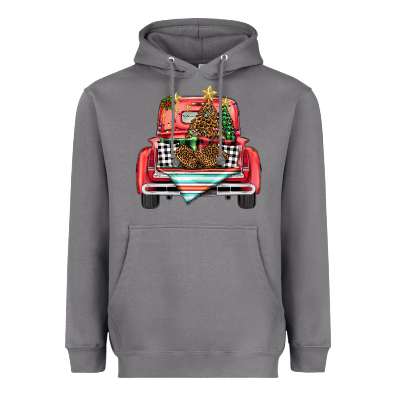 Christmas Truck Heavyweight Hoodie by BarkalooDesign | Teevron