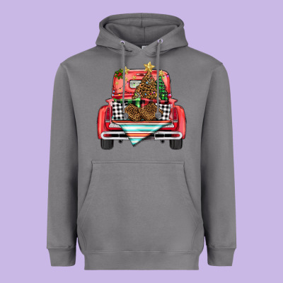 Christmas Truck Heavyweight Hoodie Designed By Barkaloodesign