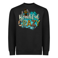 Black beautiful crazy Heavyweight Sweatshirt - texasbilliewilder