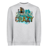 Heather Grey beautiful crazy Heavyweight Sweatshirt - texasbilliewilder
