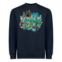 Navy beautiful crazy Heavyweight Sweatshirt - texasbilliewilder