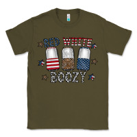 Army Green red white boozy Classic Tee - CowhideDigitalArt