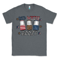 Charcoal Heather red white boozy Classic Tee - CowhideDigitalArt