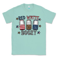 Seafoam red white boozy Classic Tee - CowhideDigitalArt