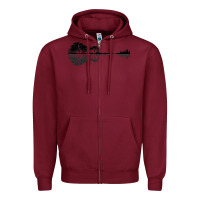 Burgundy Nature Guitar Zipper Hoodie - Bettercallsaul