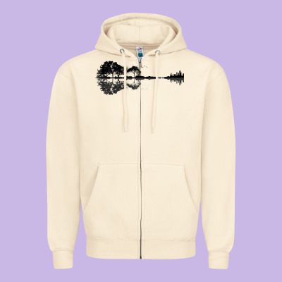 Nature Guitar Zipper Hoodie Designed By Bettercallsaul