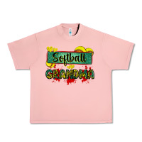 Salmon softball grandma with leopard Urban Heavy Tee - Zillion Design Studio