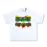 White softball grandma with leopard Urban Heavy Tee - Zillion Design Studio