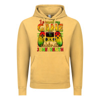 Vintage Mustard I paused my game celebrate Juneteenth Vintage Hoodie - texasbilliewilder