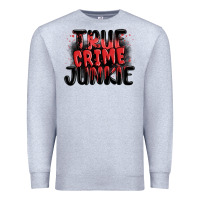 Heather Grey true crime junkie Premium Sweatshirt - MaliasSmallBusiness
