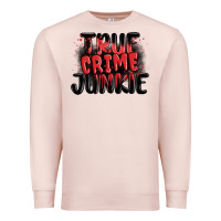 Pale Pink true crime junkie Premium Sweatshirt - MaliasSmallBusiness