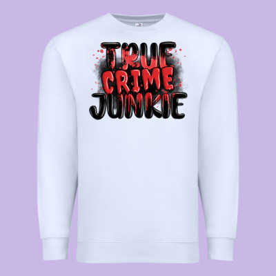 True Crime Junkie Premium Sweatshirt Designed By Maliassmallbusiness