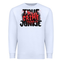 White true crime junkie Premium Sweatshirt - MaliasSmallBusiness