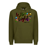 Army Green be the light matthew 5 14 Premium Hoodie - MaliasSmallBusiness