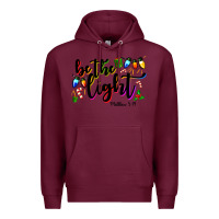 Burgundy be the light matthew 5 14 Premium Hoodie - MaliasSmallBusiness